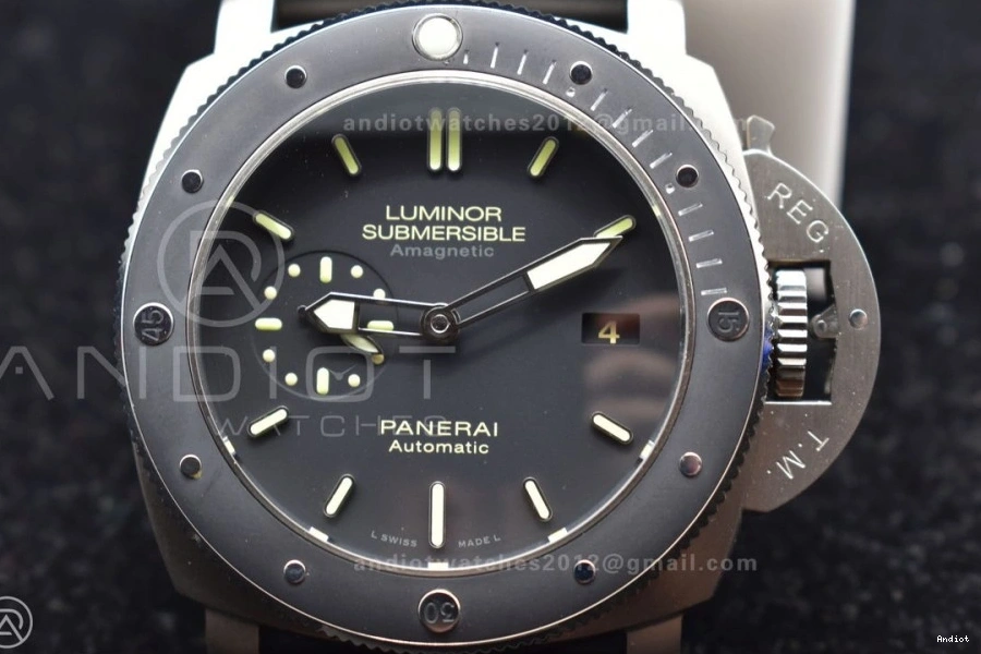 Black on Rubber Clone O 1:1 VSF V2 Edition P.9000 Super PAM389 Strap Best 1128